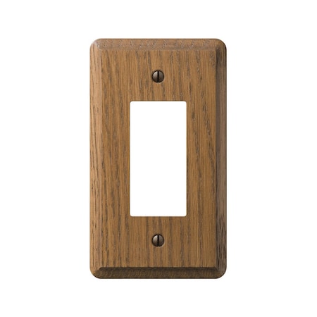 Amerelle Amerelle Contemporary Brown 1 gang Oak Wood Decorator Wall Plate 1 pk 901R